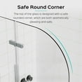 thumbnail image 7 of 34" W x 58" H Frameless Tub Shower Door, Glass Shower Door with 1/4"(6mm) Thick SGCC Tempered Glass Door, Bifold Shower Tub Door, Reversible Installation,Chrome, 7 of 7