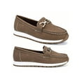 thumbnail image 4 of Women Casual Shoes - Wedge Slip-On Loafer, Flat Round Toe, Low Heel Buckle, Soft Bottom, 4 of 8