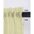 thumbnail image 6 of Yellow Striped Tier Curtains 36 Inch Length,Sheer Curtains for Bedroom Living Room Window Modern Simple Farmhouse Beige Vintage Rod Pocket Drapes Kitchen Curtains Small Half Window 27.5"x36" 2 Panels, 6 of 6