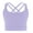 Purple, variant on Girls Sports Bra Criss Cross Back Kid Training Racerback Bra Yoga Athletic Dance Bralette Active Crop Top Ballet Gymnastics Undershirt 9-10 Years Black