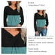 thumbnail image 4 of Twist Front Shirt, Polyester Casual Fashionable Elegant Color Block Tops For Shopping Dating, 4 of 6