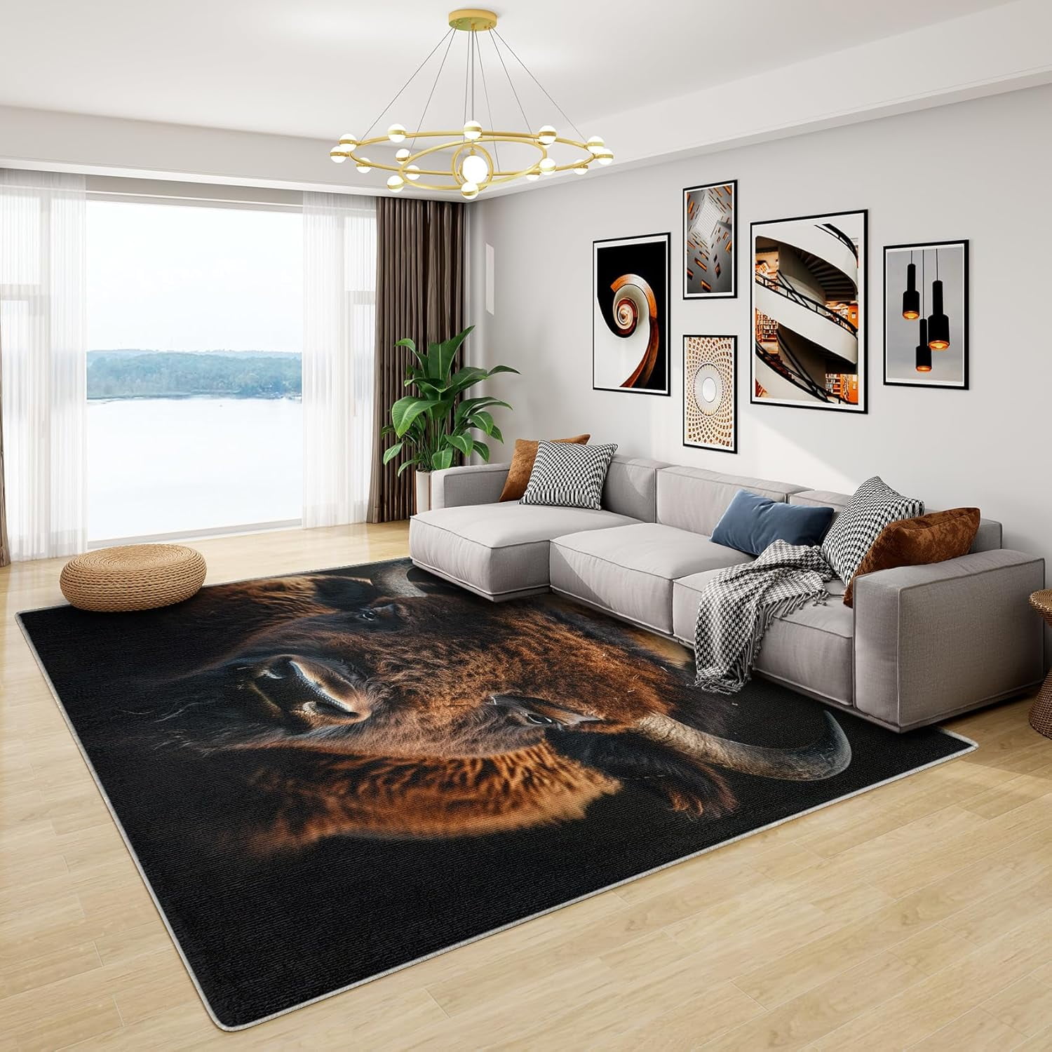 Ocean Wave Area Rug - 3x5 Rug - Ocean Wave Rug - Nautical Starry