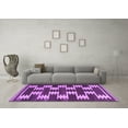 thumbnail image 3 of Ahgly Company Indoor Rectangle Abstract Purple Contemporary Area Rugs, 6' x 9', 3 of 4