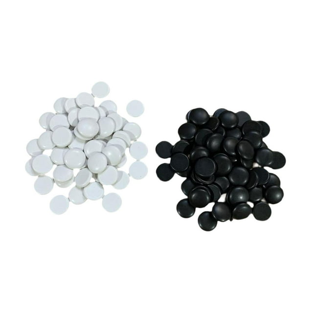 100 Uds Piezas de Ajedrez Go perfke Juego de Piedras 50 Negras 50 Blancas 1,4 cm