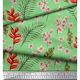 thumbnail image 3 of Soimoi Cotton Jersey Fabric Leaves & Plumeria Floral Fabric Prints by Yard 58 Inch Wide, 3 of 3