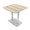 Blonde Surfside Ash w/Silver Base, variant on 45" Small Boat Bistro Height Table Double Metal Base Bar Table