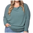 thumbnail image 1 of WEAIXIMIUNG Chemises à Boutons pour Femmes Manches Longues Pull Décontracté pour Femmes Pulls à Manches Longues Imprimé Tricoté Col Rond Hauts, 1 of 4