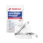 Dealmed Sterile Staple Removal Kit with Staple Remover and Gauze Sponge, Single-Use, 1 Kit