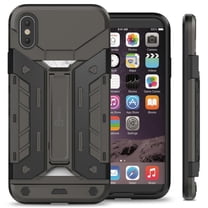 CoverON Apple iPhone X Case, SlideCard Series Slim Protective Kickstand Phone Cover