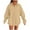 Beige, variant on cocolona Womens Oversized Sweatshirt Casual Solid Color Lapel Long Sleeve Shirts Fall Winter Fashion Pullover Tops with Pockets