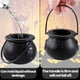 thumbnail image 2 of 12Pcs Mini Black Cauldron with Handle Halloween Mini Witch Cauldron Halloween Pot Candy Holder for H, 2 of 5