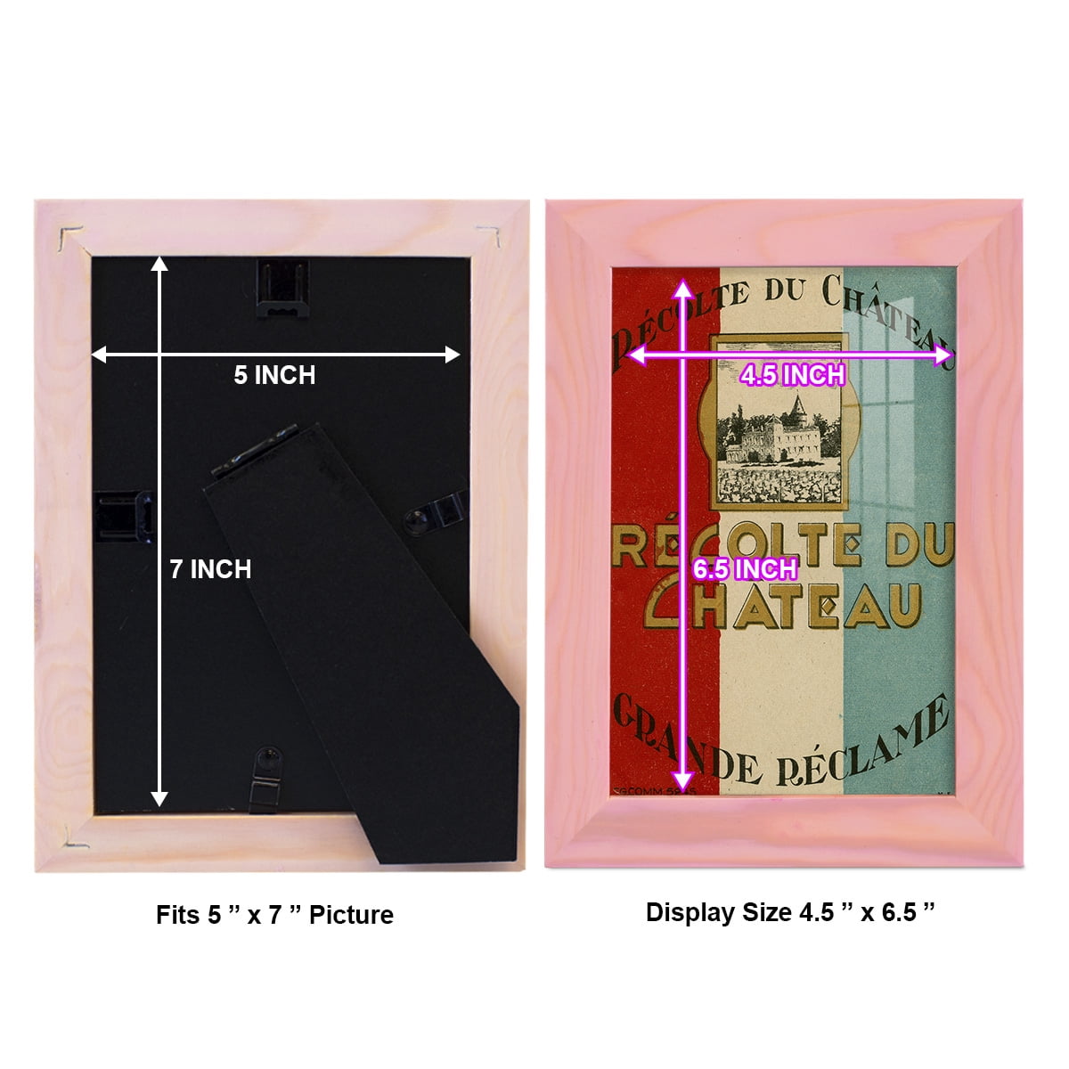 Recolte Du Chateau -Framed Print w/glass-Sunset Pink