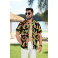 thumbnail image 3 of LA LEELA Men's Hawaiian Shirts Short Sleeve Button Down Shirt Men's Summer Shirts Casual Beach Holiday Hawaii Island Shirts for Men Funny XL Fall Leaves, Black, 3 of 5