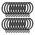 thumbnail image 3 of 24 Pcs Anneaux de Rideau Durables Attache de Rideau Pratique Pince à Rideau Crochet Crochet de Suspension de Rideau pour la Maison (Noir 38MM), 3 of 9