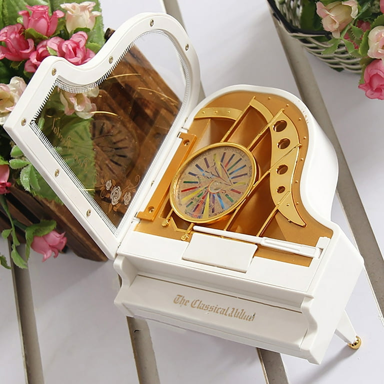 Piano Valentine s Music Rotating Box Ballet Day Dancing Gift Girl Birthday Decoration Hangs Retro Ornament Set Mailman Ornament Small Christmas