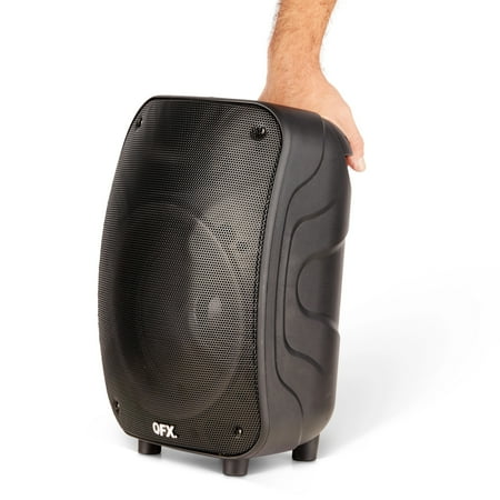 QFX - 8" BT Speaker BT Recharge Wedge Design - Black
