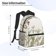 thumbnail image 4 of Vsdgher Herbs and Wildflowers Print Unisex Large Capacity Bookbag Schoolbag Casual Daypack for High School/College/Teens/Travel/Work, 4 of 8