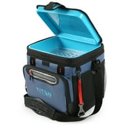 Titan by Arctic Zone 24 Can, 16 Quart Zipperless Soft Cooler, Ocean Blue