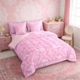 thumbnail image 3 of Erosebridal Bohemian Pink Paisley Bedding Comforter Set, Hippie Elephant Queen Bedding Sets, Pink Reversible 7 Pieces, 3 of 6