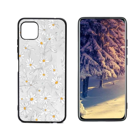 Compatible with Boost Mobile Celero 5G Phone Case, Daisies Floral 2 90 Case Men Women, Flexible Silicone Shockproof Case for Boost Mobile Celero 5G