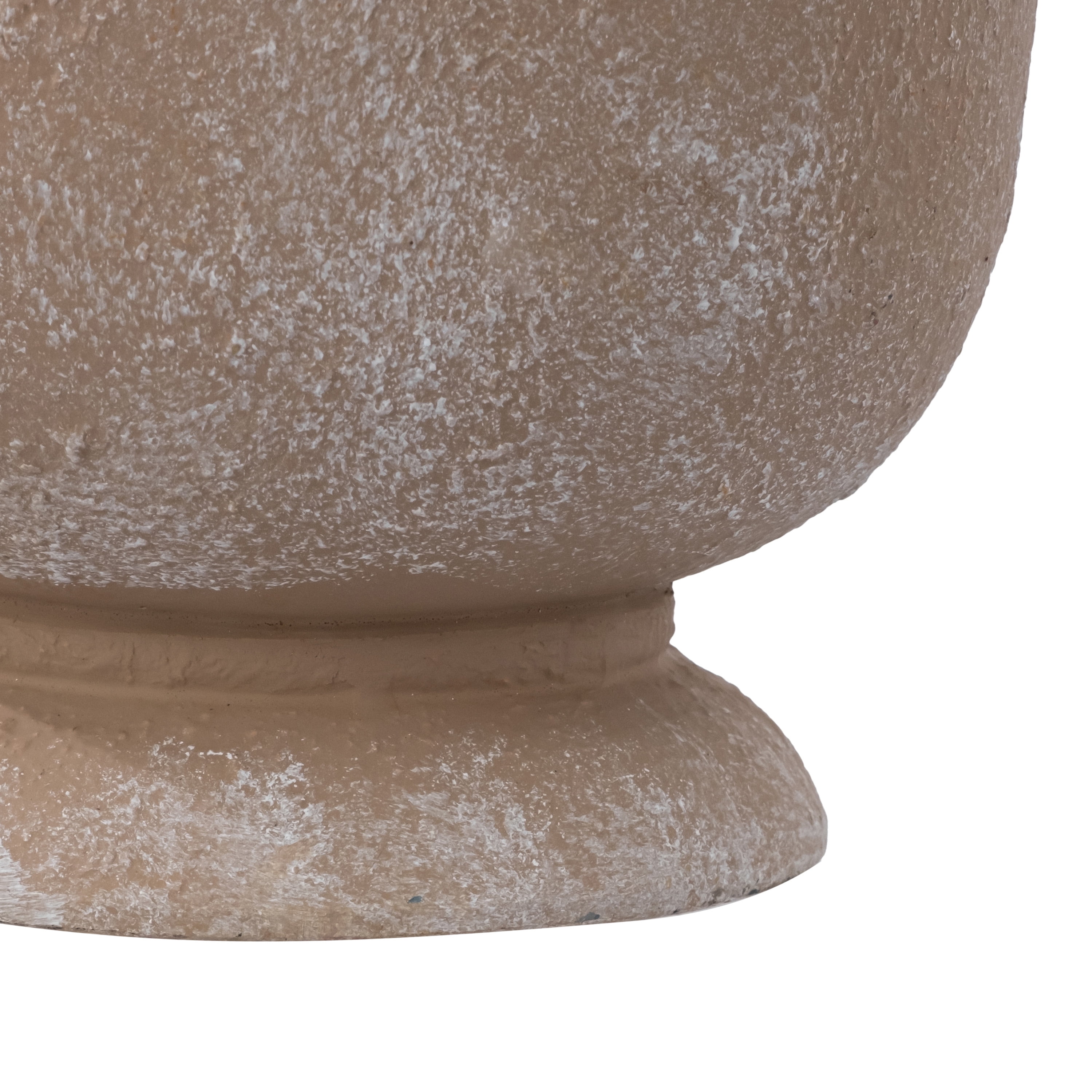 My Texas House Brown Ceramic Urn Planter Pot with Elegant Dot Pattern, 8 inch