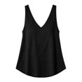 thumbnail image 6 of vzibsiv Womens Sleeveless V Neck Tank Top Soft Stretch Casual Basic Layering Cami Shirt Black XL, 6 of 6