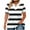 Black, variant on Plus Size Tops for Women Striped Casual V Neck Short Sleeve Color Block T-Shirts Loose Comfortable Tee XL Pink
