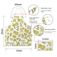 thumbnail image 7 of Yellow Lemon Fruit Slices White Pattern Apron-Garden Aprons for Women with Pockets-Cotton Linen Waterproof Kitchen Cooking Gardening Aprons Adjustable for Kitchen,Cooking,BBQ and Salon 33x27 Inch, 7 of 7