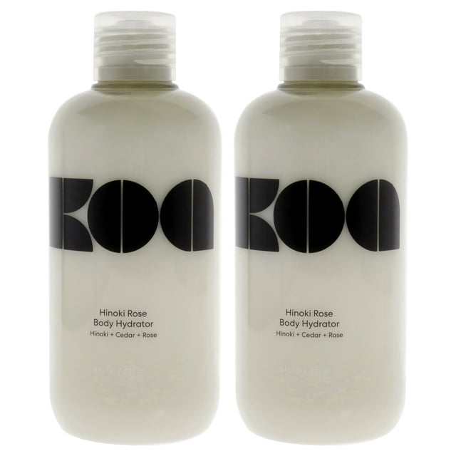 Hidratante corporal Hinoki Rose de KOA para unisex - Hidratante de 8 oz - Paquete de 2