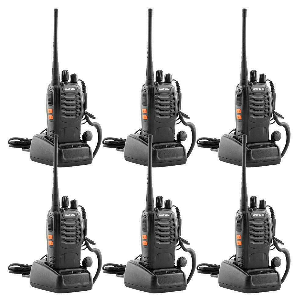 Winado 6 Pack BF-888S Two Way Radio UHF 400-470 MHz Walkie Talkie ...