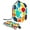 Multicolor 3, variant on PhooArto Travel Cosmetic Bags Barrel Makeup Bag, Multifunctional Toiletry Bucket Bags Round Organizer Storage Pocket, Colorful Stripe Polka Dots