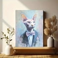 thumbnail image 6 of Dapper Sphynx Cat Portrait Canvas Wall Art, Gentleman Cat Print for Living Room, Bedroom, Office, Study and Den Decor, 6 of 8
