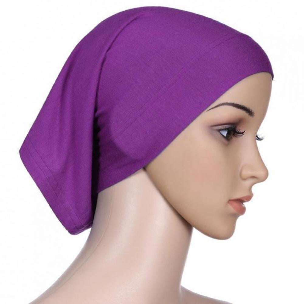 Islamic Muslim Soft Cotton Under Scarf Hat Cap Bone Bonnet Neck Cover Hijab Cap 