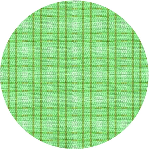 Ahgly Company Indoor Square Patterned Stoplight Go Green Area Rugs, 3' Square