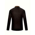 thumbnail image 2 of Long Sleeve Polo Shirts for Men Moisture Wicking Mens Long Sleeve Polo Shirts Quick Dry Golf Polos for Men Black XXL, 2 of 6