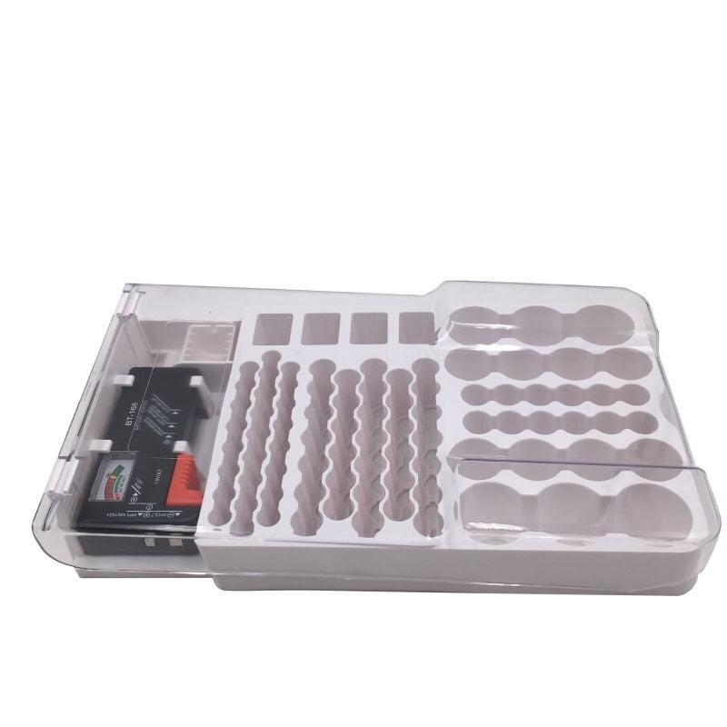 Battery Organizer Storage Box With Digital Battery Tester Battery