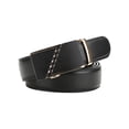 thumbnail image 2 of INSPIRE CHIC Men's Automatic Buckle Ratchet Business Dress Leather Belt Gold Cord 55 7/8-58 5/8", 2 of 7