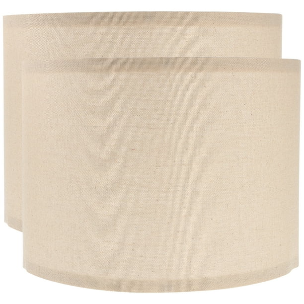 2 piezas de tela de tela tonos de lámpara de mesa simple sombra de la sala de estar de dormitorio
