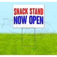 thumbnail image 1 of Snack Stand Now Open (18" x 24") Yard Sign, Includes Metal Step Stake, 1 of 6