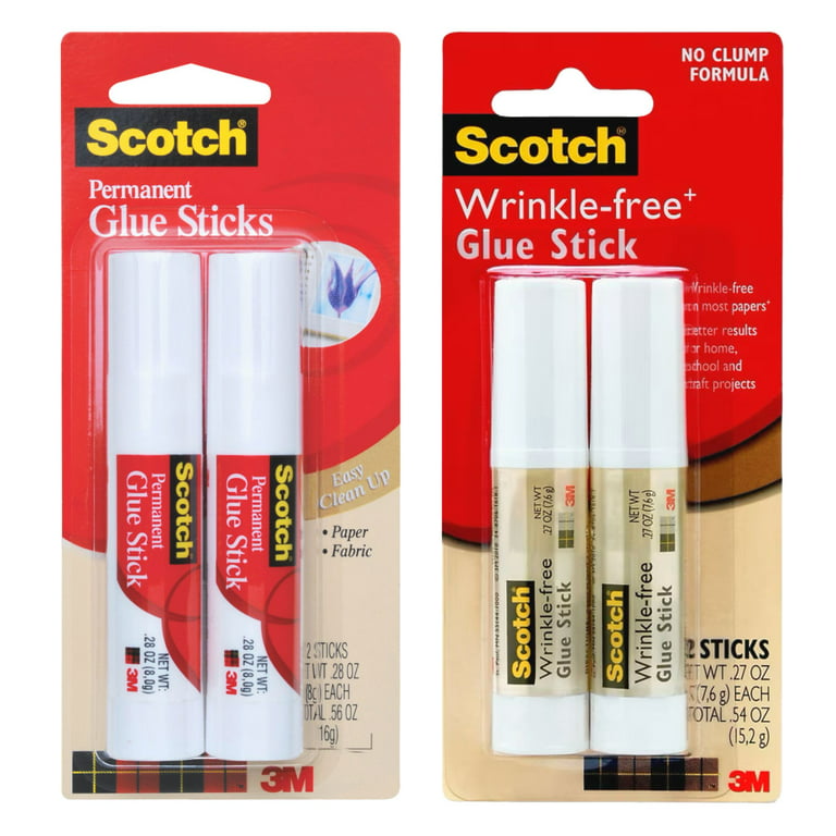 Scotch® Permanent Glue Stick, 2 Sticks, 21g