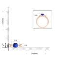thumbnail image 4 of ANGARA Natural Cushion 1.05 ct Tanzanite Split Shank Ring with Rope Detailing in 14K Rose Gold for Women (Size-6mm) | December Birthstone, Anniversary, Jewelry Gift for Women | Natural Tanzanite Ring, 4 of 9