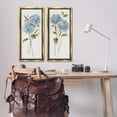 thumbnail image 2 of Stupell Industries Blue Hydrangea Long Stems Botanical & Floral Painting Gold Floater Framed Canvas Art Print Wall Art, 15 x 31, Set of 2, 2 of 9