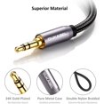 thumbnail image 5 of Cable De Audio Dukabel Top Series De 8 Pies (2,4 Metros) - Cable Auxiliar Blindado Cable Auxiliar Estéreo Macho A Macho De 3,5 Mm / Trenzado De Nailon Cristal / Chapado En Oro De 24 Quilates / Conduct, 5 of 5