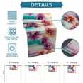 thumbnail image 6 of Burlap Table Runner 70 Inches Long, Abstract Floral Blossom Aesthetic Non-Slip Kitchen Table Runners for Dining Room Everyday Use Party Table Decorations Flower Painting Artwork, 6 of 9