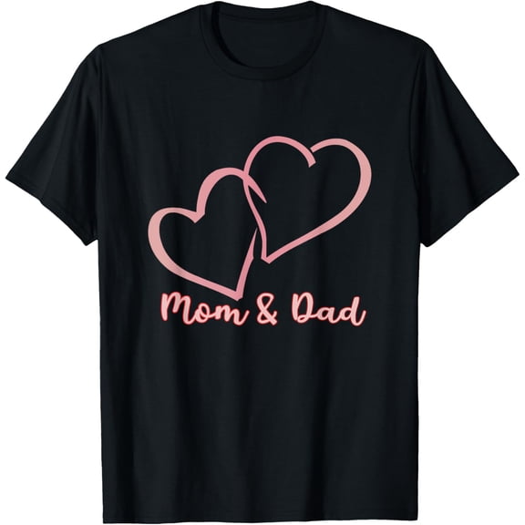 Exquisite and comfortable-I Love You Mom And Dad Heart Simple Design T-Shirt