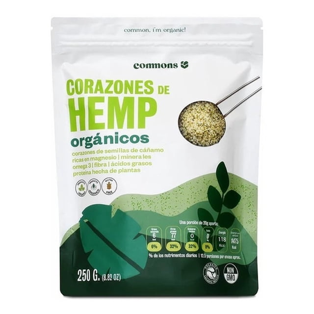 Corazones De Hemp Orgánicos 250g Commons Proteína Semilla Commons Original
