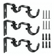 thumbnail image 1 of Soporte Set 3 Cortinero Para Pared Ajustable Gancho Doble negro, 1 of 5