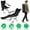 Black, variant on Imountek Heavy Duty Folding Beach Chair, 4-Position Adjustable Reclining Camping Chair with Detachable Footrest, Headrest Cup Holder & Side Pocket