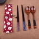 thumbnail image 4 of Fiudx Juego de Palillos de Madera, Diseño de Tronco Hecho a Mano, Cucharas de Estilo Natural, Vajilla Portátil, Regalo Higiénico y Saludable, Elegante Decoración para El Hogar, Incluye Bolsa de Tela,, 4 of 5