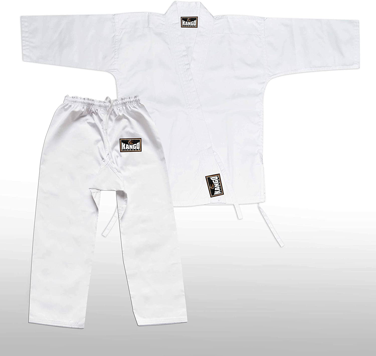 Details about   Sports Junior Kids children Karate Uniform Suit Clothing Poly Cotton White Belt 